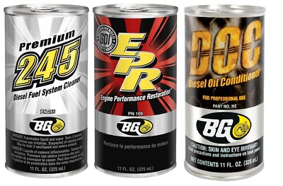 BG Diesel Motor Pflege - Inspektionskit 3x325ml - Nur Diesel