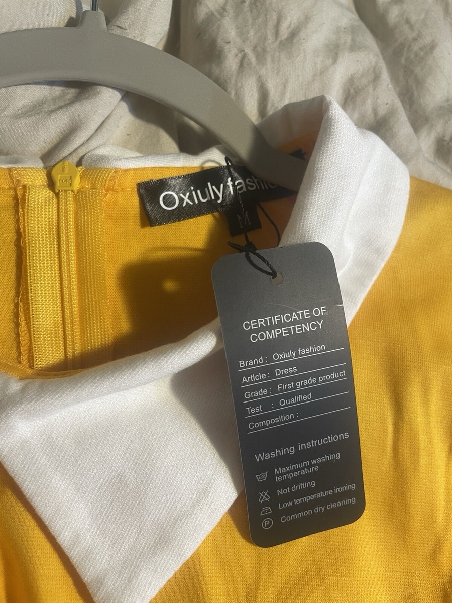 Women's Dress Oxiuly Yellow And White Size M | eBay Women's Dress Oxiuly Yellow And White Size M | eBay