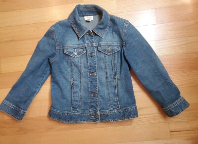 Women's Size Ann Taylor Loft Cropped 3/4 Sleeve Denim Jacket