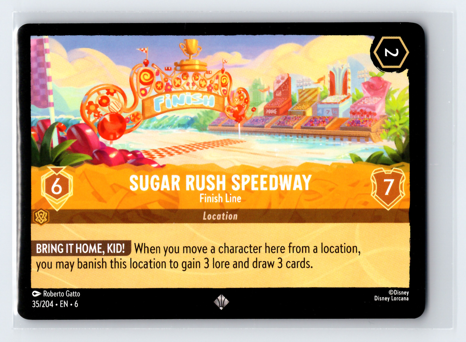 Sugar Rush Speedway - Finish Line | Disney Lorcana Azurite Sea | 35/204 | NM