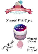 Magic Sparkles Pink Topaz 100% Edible Glitter Sparkles for Cake Decorating 2g