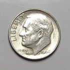 1964 P Roosevelt Dime Last year of the 90% Silver Dimes Uncirculated Coins