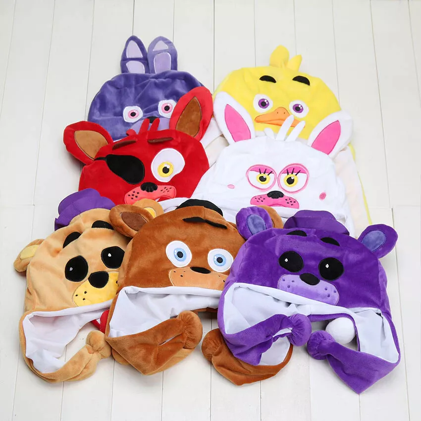 8styles FNAF Five nights at freddy plush toys cosplay cap hat cosplay  freddy chica foxy bear plush stuffed toys fnaf plush toys - Price history &  Review