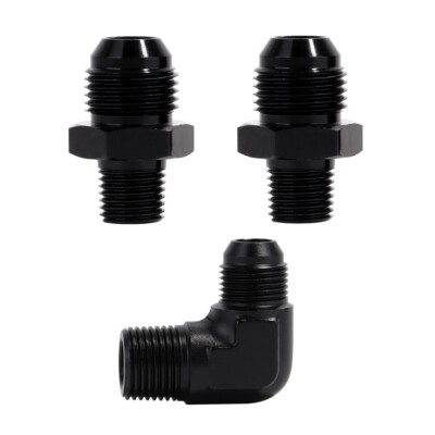 4AN 6AN 8AN 10AN to  1/4'' 3/8'' 1/2'' NPT Male 90 Degree Fitting Straight Adapter