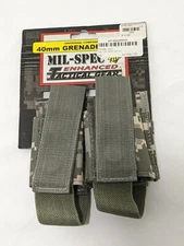 NEW Mil Spec Plus Enhanced Tactical Gear 20-7213-ACU Double 40mm Grenade Pouch