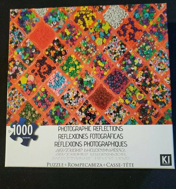 KI Puzzles 1000 Piece Photographic Reflections Colorful Beads Jigsaw