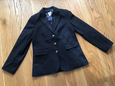 L.l Bean Wool Cashmere Women's Single Breasted Blue Jacket Size 8