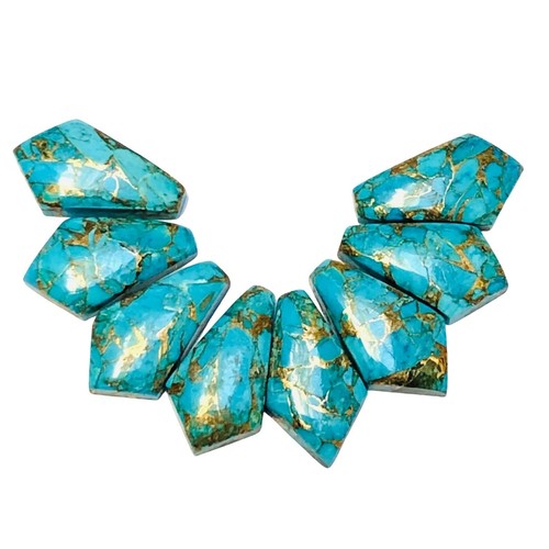 Blue Copper Turquoise Coffin Cabochon 7x12mm To 18x25mm Loose Gemstone
