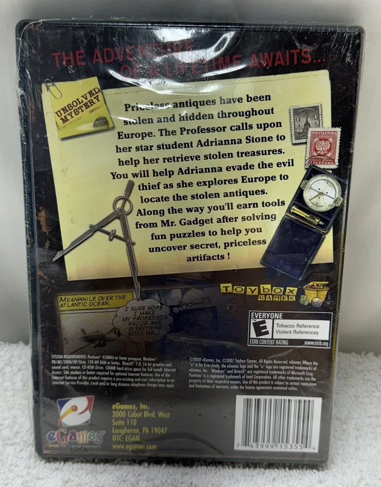 Adrianna Stone In Hidden Relics Windows PC CD ROM Software Game 2008 Sealed BN5 - Image 2 of 3