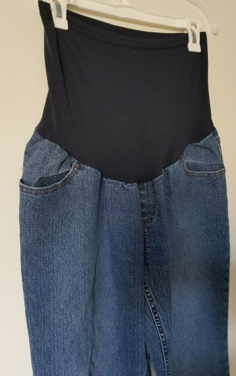 Motherhood Maternity Basic Solid Baggy Blue Jeans… - image 4