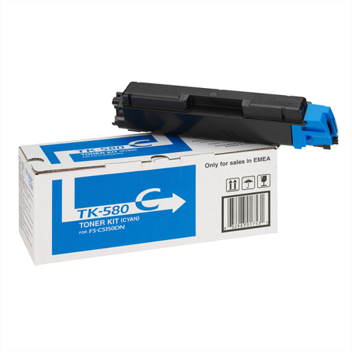Kyocera TK-580 Toner cyan für bis zu 2800 Seiten ISO/IEC 19798 - Bild 2 von 2