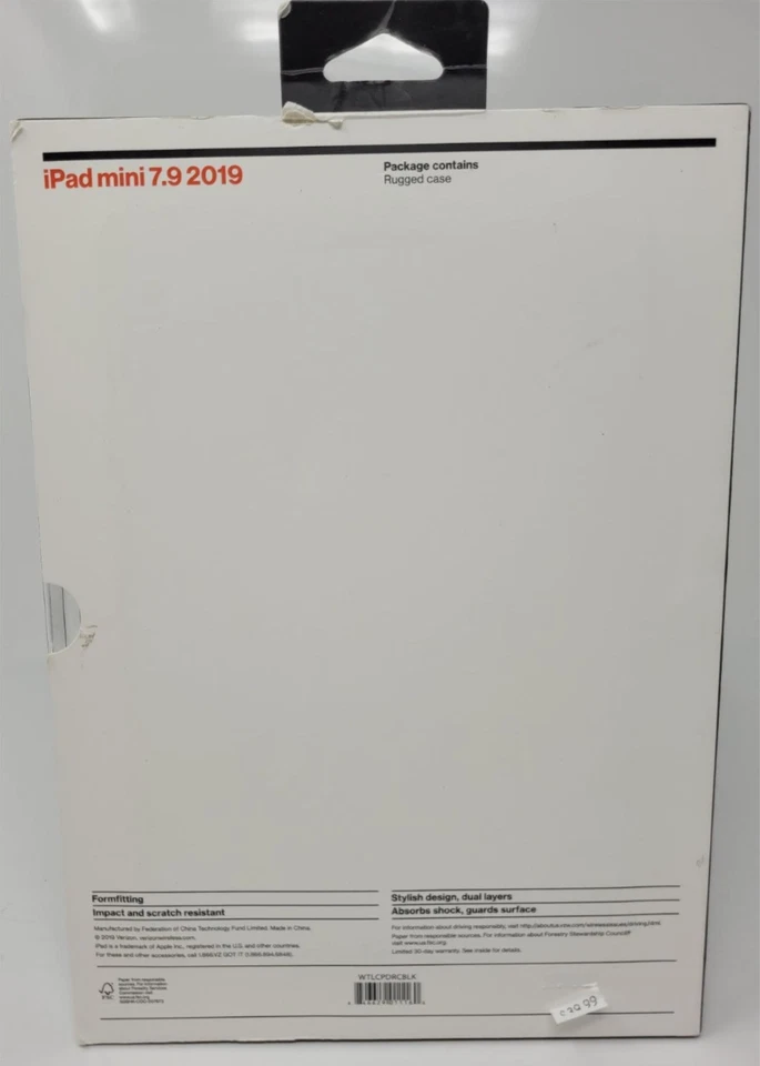 Verizon Rugged Case for Apple iPad Mini 7.9" (2019) - Black - Image 4 of 4