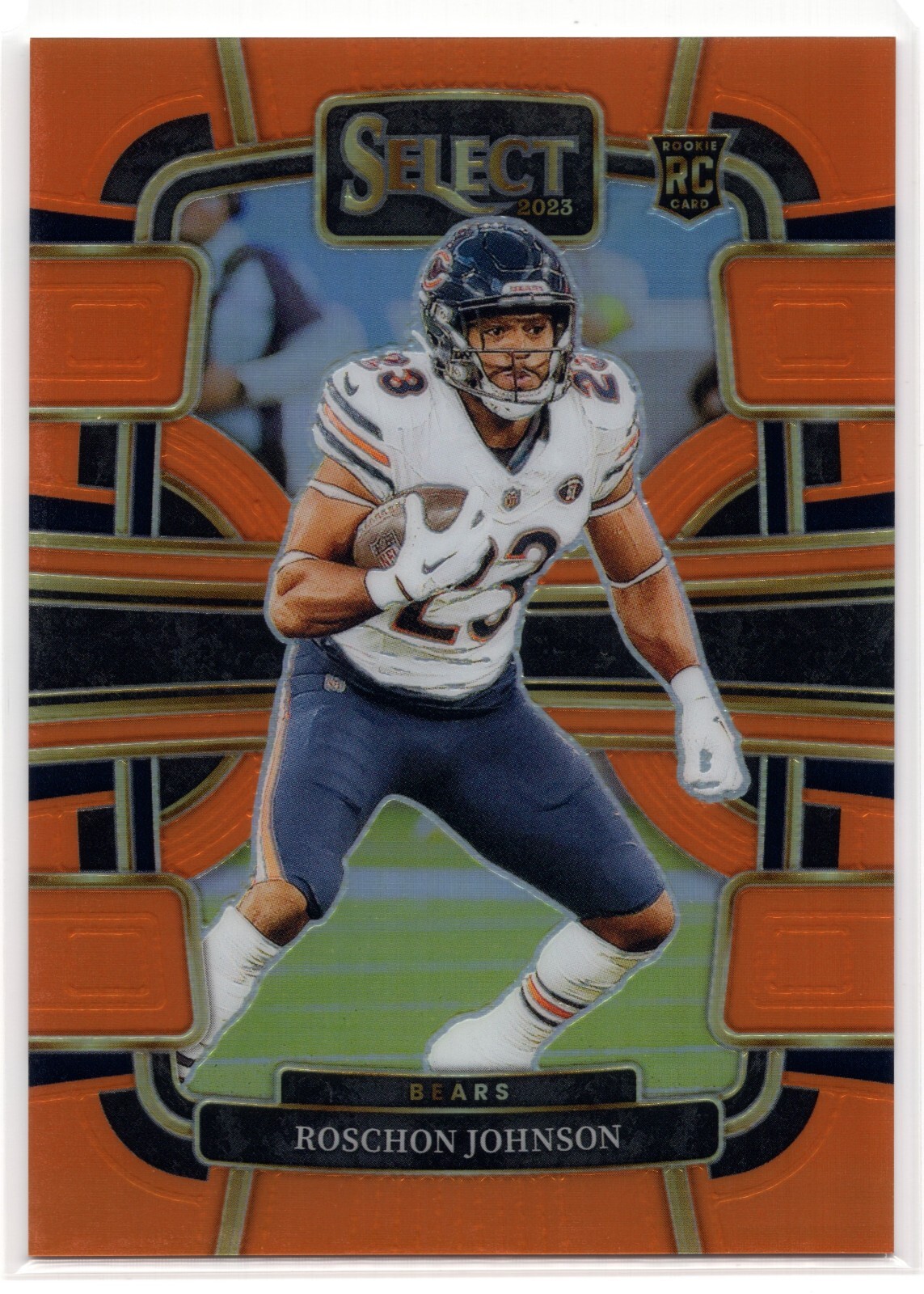 2023 Panini Select ROSCHON JOHNSON #19 Concourse Orange Prizm RC /49-Bears