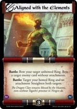 Legend of the Five Rings L5R CCG IvE Ivory Edition Aligned with the Elements