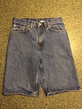 Mens CLOTHING BLUE JEAN SHORTS Faded Glory Relaxed Fit Size 30 Cotton USA MADE