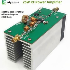 25W RF Power Amplifier 433MHz 390-470MHz RF Power Amp Modul 30dB Cooling Fan
