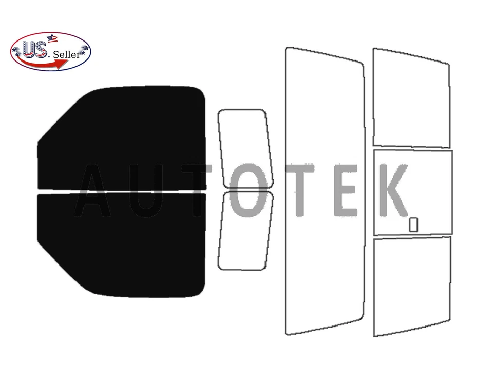 Película precortada ventanas delanteras de dos puertas para Ford Ranger Super Cab 2001-2011 tinte Foto 2 de 4