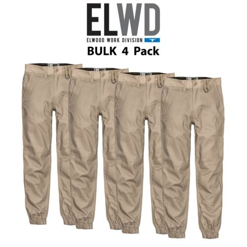 Womens Elwood Cuffed Work Pants 4 Pack Stretch Canvas Phone Pocket Tough EWD503 - Picture 1 of 7