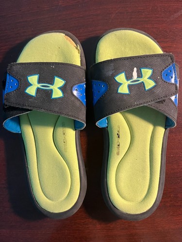 Under Armour Slides Light Green Colour Small Size 6 - Picture 2 of 5