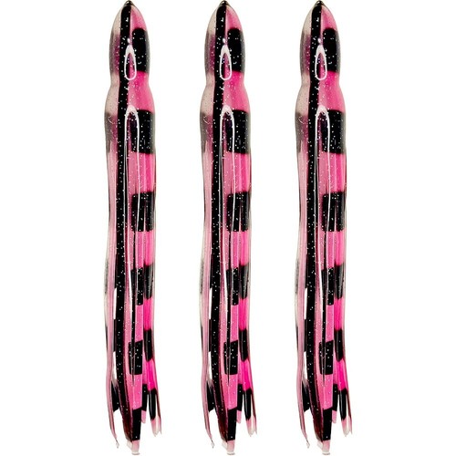 8.5" Inch Squid Skirts Fishing Lure Octopus Hoochie Baits - 3 Skirts Made In USA - Picture 21 of 46
