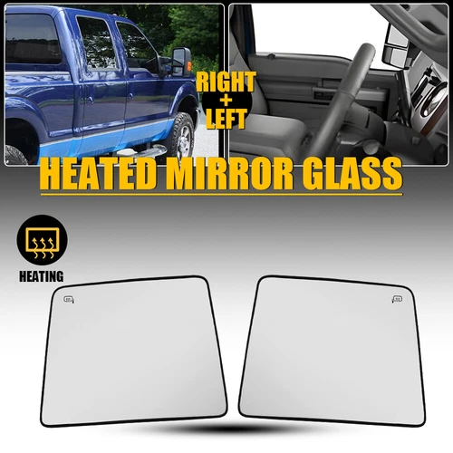 Left Right For 2008-2016 Super Duty F250 350 450 Tow Mirror Glass Upper Heated V
