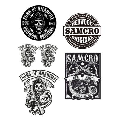 SOA Aufkleber Set XL Sons of Anarchy Samcro Club Biker Outlaw 1% Motorrad MG602