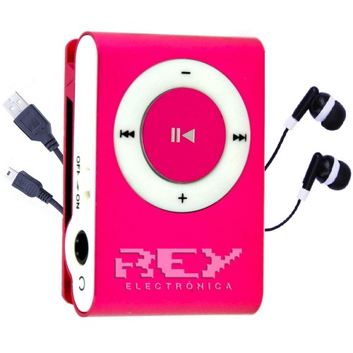 Reproductor MP3 CLIP Compatible con MicroSD de hasta 8 Gb. Color Rosa vr - Imagen 8 de 10