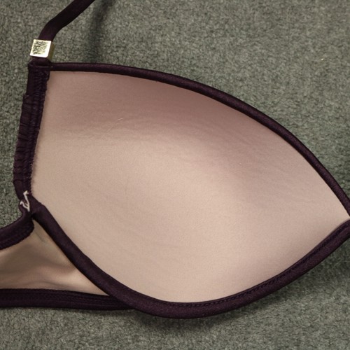 Victoria's Secret Swim Bikini Top Halter Tie Built In Padded Bra Purple 32D - Picture 15 of 19