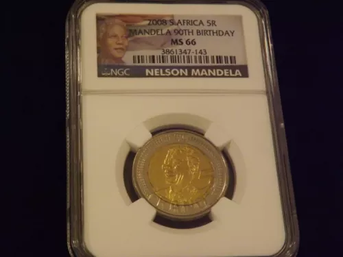 2008  5R   Africa   Mandela  90TH  Birthday        NGC MS 66