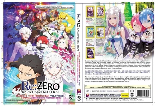 Re:Zero Starting Life In Another World Complete Boxset (Season 1-3) Anime DVD image 3