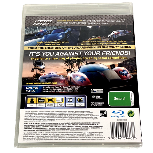 Need for Speed Hot Pursuit Limited Edition PlayStation 3 (2010)Reg4 New & Sealed - Picture 5 of 12