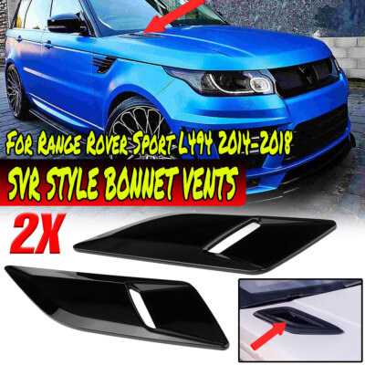 For Range Rover Sport L494 2014-18 SVR Style Bonnet Vent Air Cover Glossy Black