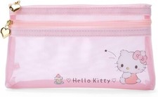 Sanrio, flat pencil case, Hello Kitty, 20.5 x 2 x 11.5 cm, PVC, zipper closure