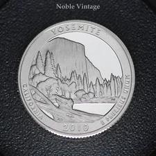 2010 S Proof Yosemite ATB Quarter - From a Clad Proof Set - Light Toning - Lot A