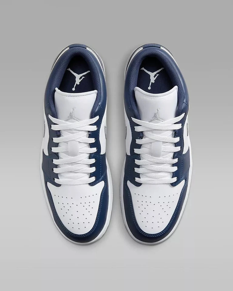 Nike Air Jordan 1 Low Midnight Navy - 553558-141 Zapatos para hombre Nuevo Talla Foto 3 de 4