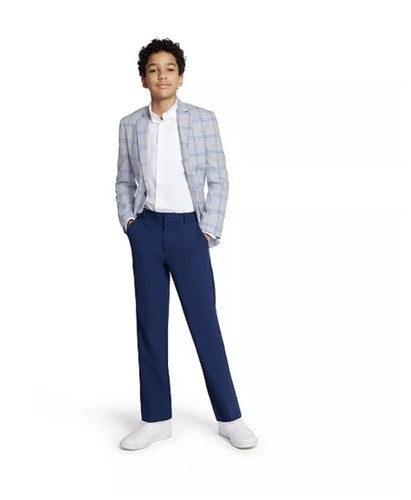NEW! Tommy Hilfiger Boys 14 TH Flex Suit Separate Dress Pants Navy Blue Trousers - Picture 3 of 7