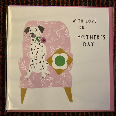 Cinnamon Aitch Mother s Day Card ~ WITH LOVE ON MOTHER S DAY ~ 13.5 x 13.5cm