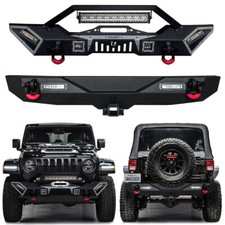 Vijay For 2007-2017 Jeep Wrangler Jk Steel Front Or Rear Bumper With Led Lights