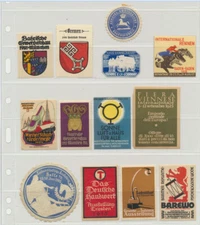 Germany Austria Small Collection of 13 Poster Stamps Cinderellas Mostly MH