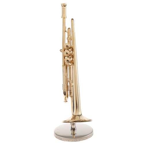 4 Sizes Copper Miniature Trumpet Musical Model for Action Figure Dollhouse NEW - Picture 8 of 12