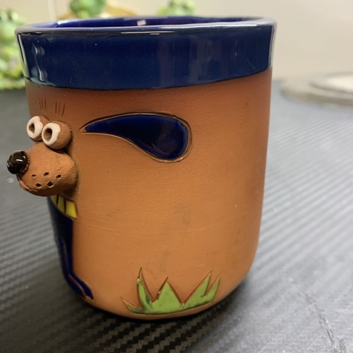 Taza de arcilla hecha a mano 3D linda taza para perro de Antek Folk Art - Imagen 2 de 6