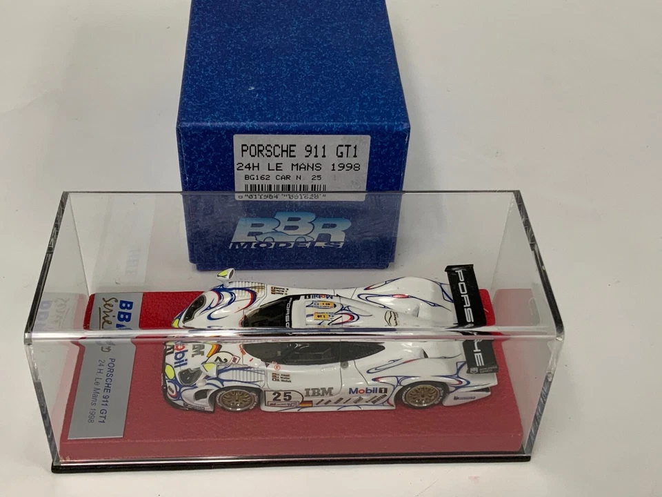1/43 BBR Porsche 911 GT1 1998 24 H de coche Lemans #25 base de cuero BG162 MG413 Foto 4 de 4