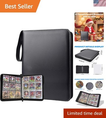 Portable 9-Pocket Trading Card Binder, Holds 1080 Cards with 60 Removable Dou...