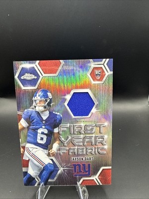 2025 Topps Chrome Jaxson Dart First Year Fabric RC #FYF-JD New York Giants