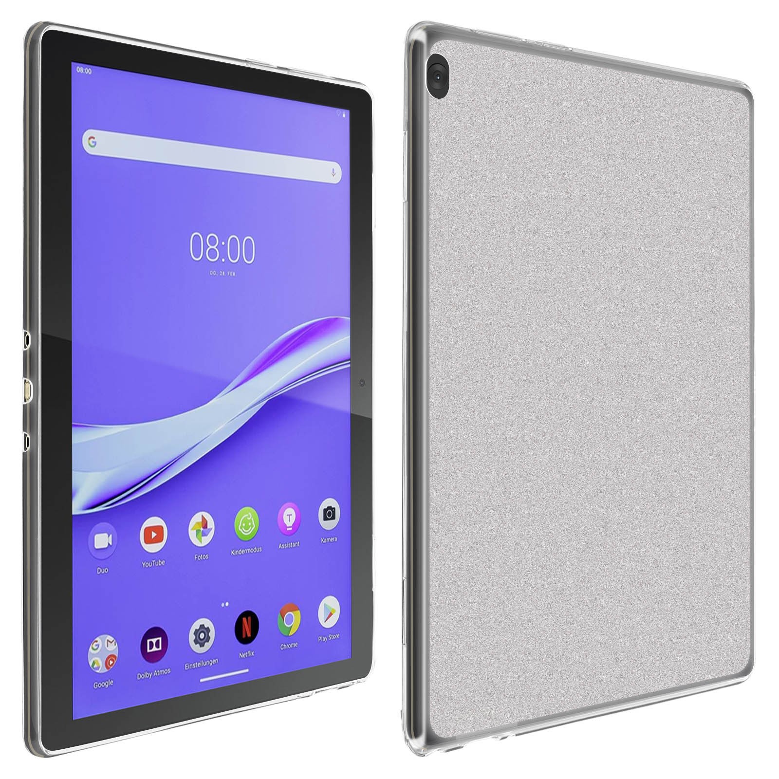 Coque silicone Lenovo Tab M10 10.1 protection souple blanche pour tablette tactile