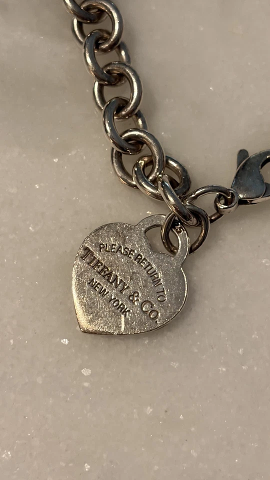 Pulsera Tiffany & Co. Return to Tiffany Heart Tag 7,5 pulgadas con dije S925 mediana Foto 2 de 4