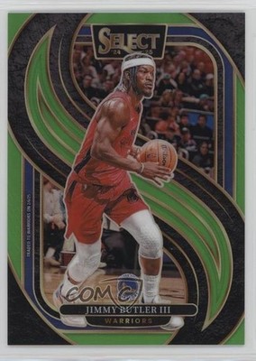 2024-25 Panini Select Premier Level Neon Green Prizm 28/75 Jimmy Butler III 1b30