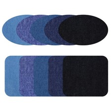 Aufbügelflicken Set 10 Stück Polyester Jeansstoff in 5 Farben