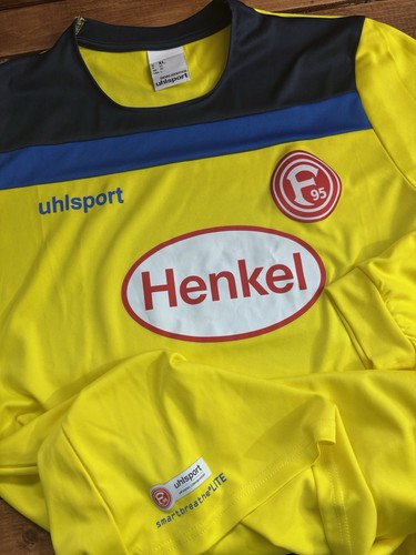 Uhlsport Fortuna Dusseldorf Germany Soccer Jersey Large Yellow Goalkeeper Henkel