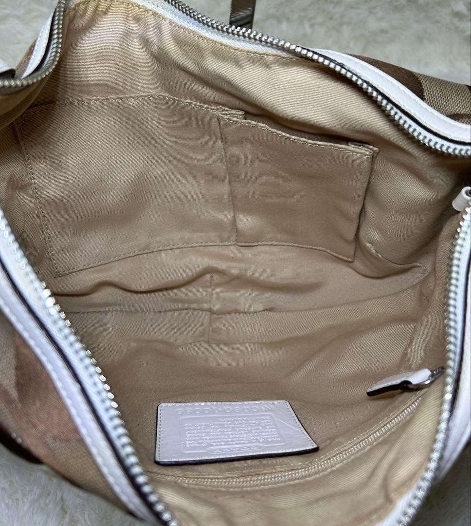 Coach One Shoulder Bag Patchwork Crescent Signatu… - image 9